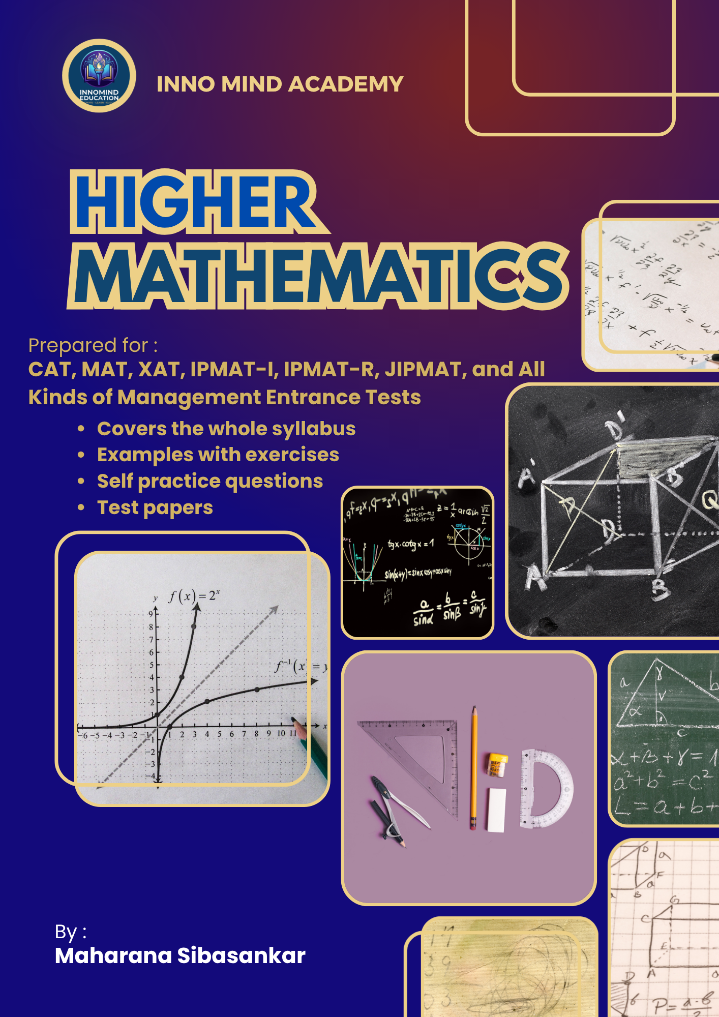Front cover of Higher Mathematics by Maharana Sibasankar, prepared for management entrance tests